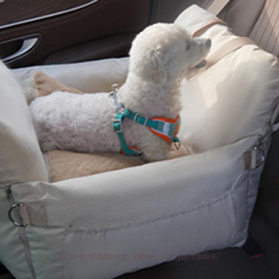犬 お散歩 お出かけ カーシート ドライブ ボックス ベッド かわいい おしゃれ トイプードル 小型犬 中型犬 2WAYドライブペットベッドバッグ 車 シート ペットの画像