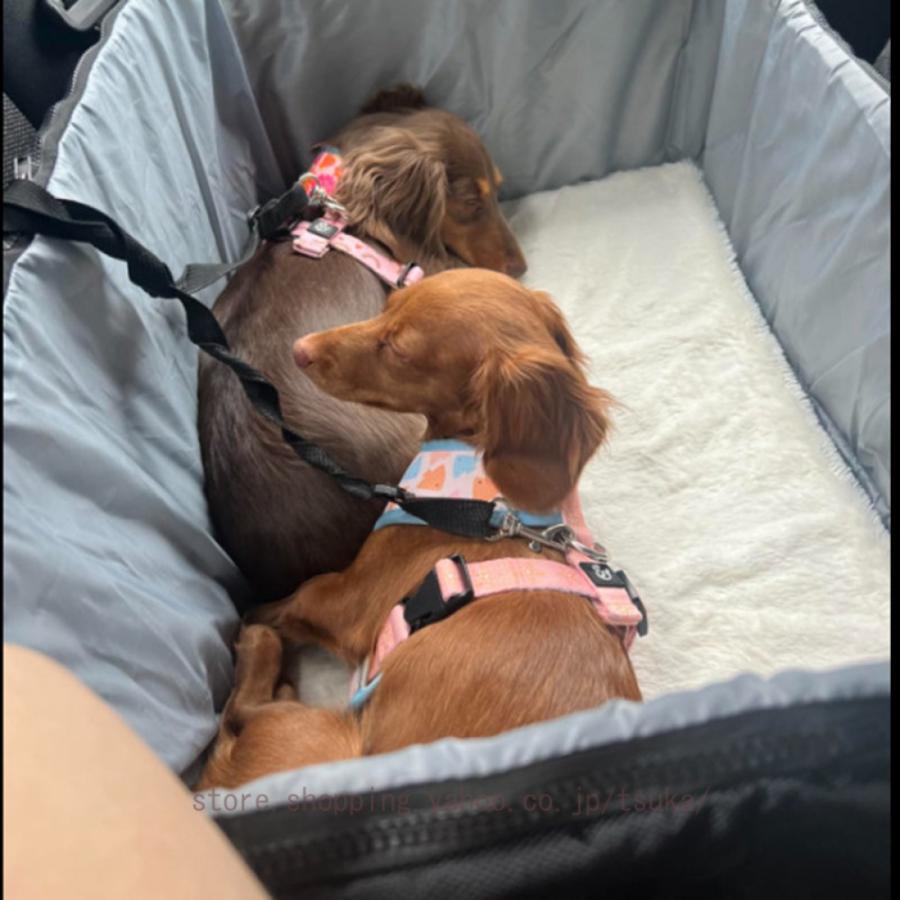 ドライビングクッション 犬用 ドライブボックス 車 ペット用 車内 猫用 ユニセックス 助手席 後部座席に取付可能なペット用ドライブボックス 犬 ドライブ_3