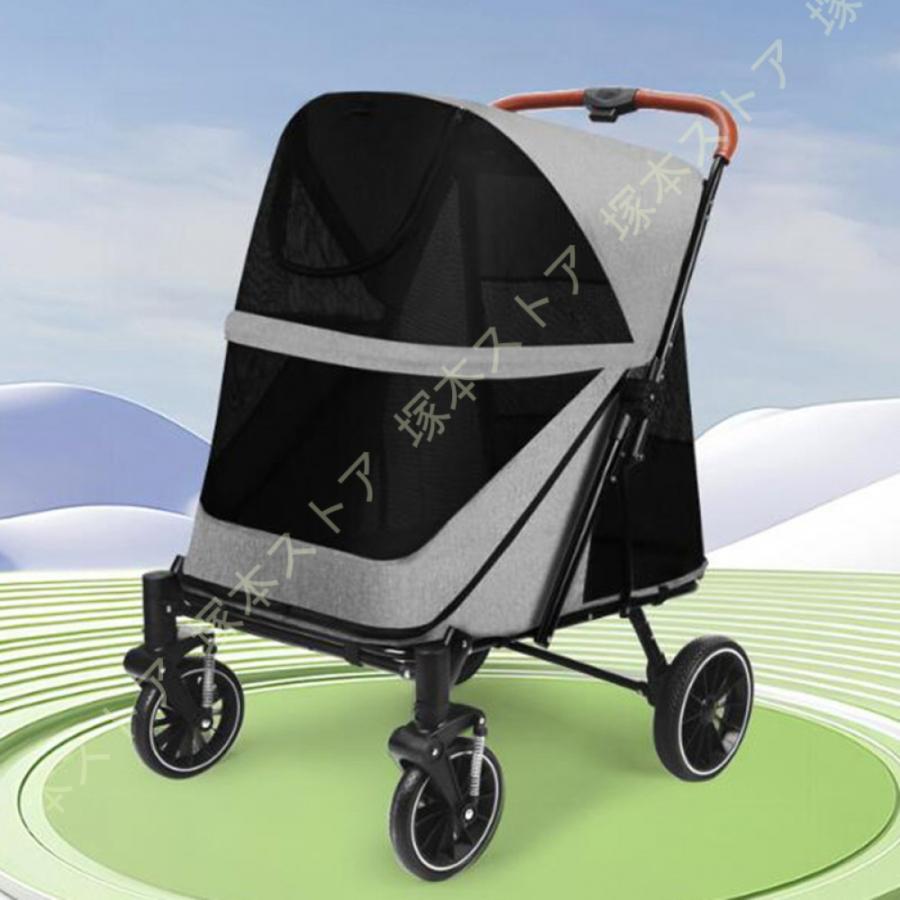 ペットカート 大型犬対用 耐荷重 55kg 中型犬 大型犬 多頭用 ドッグ
