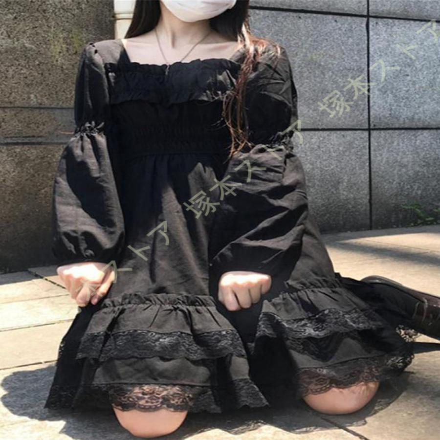 ロリータ レディース ブラウス 夏 姫袖 透け ラグジュアリー フリル