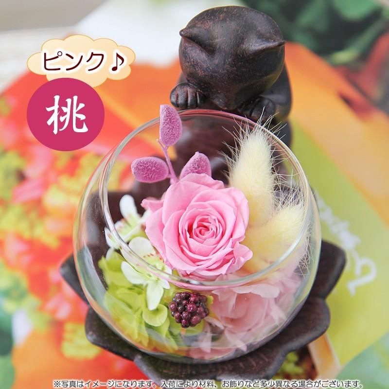 猫の顔 プリザーブドフラワー LED付き 楽天市場】翌日配達 プリザーブドフラワー 和風 くつろぎねこ 7