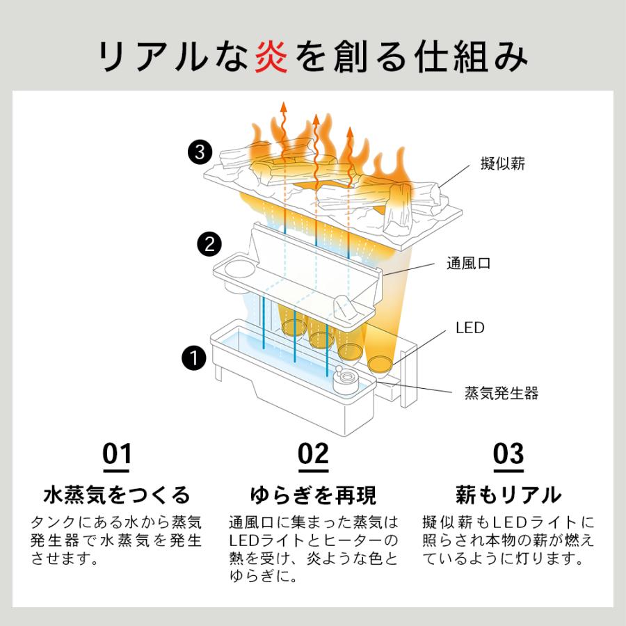 暖炉 フェイク 炎 暖炉型ヒーター インテリア 電気暖炉 ストーブ おしゃれ ディンプレックス Dimplex Fortrose II GENIII フォートローズ | Dimplex | 05
