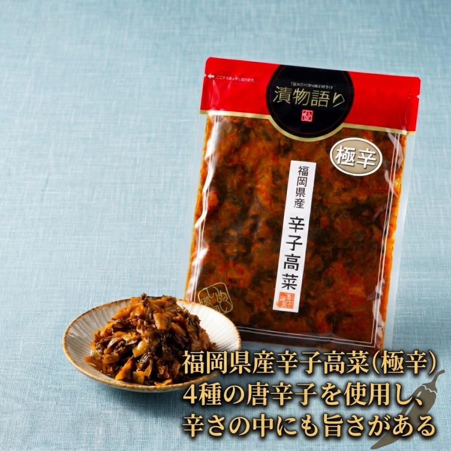 【超激辛】イヌイの福岡県産辛子高菜「漬物語り」極辛3袋セット 160g×3袋セット　送料無料 |  | 01