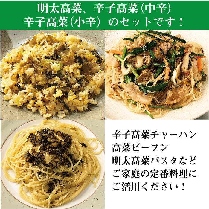 送料無料！家庭料理に合う！パスタ、ピラフ、チャーハン、ビーフンなどの定番料理と高菜が合うセット |  | 04
