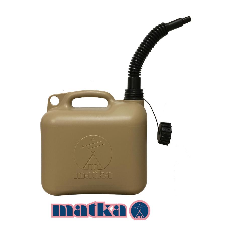 ポリタンク matka(マトカ)『ノズル付ポリタンク6L』PL保険加入商品 ベージュ : 月