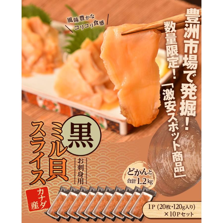 本ミル みる貝 カナダ産 黒ミル貝スライス 1ｐ 枚 1g 10ｐセット 合計1 2キロ 冷凍 送料無料 1q イエノミドットコム 通販 Yahoo ショッピング
