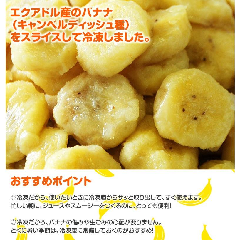 ばなな バナナ スライス 大容量 新色 1キロ 500g 2袋 冷凍フルーツ カットフルーツ 同梱可能 冷凍 冷凍バナナ エクアドル産