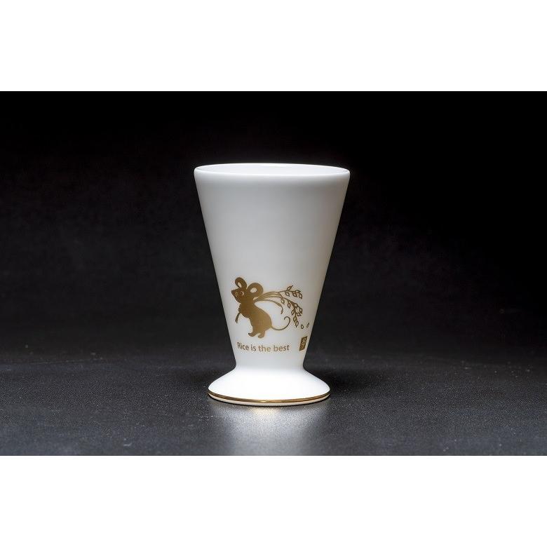 大倉陶園作　干支の酒杯「子」×２杯｜tsukiji-ichiba2