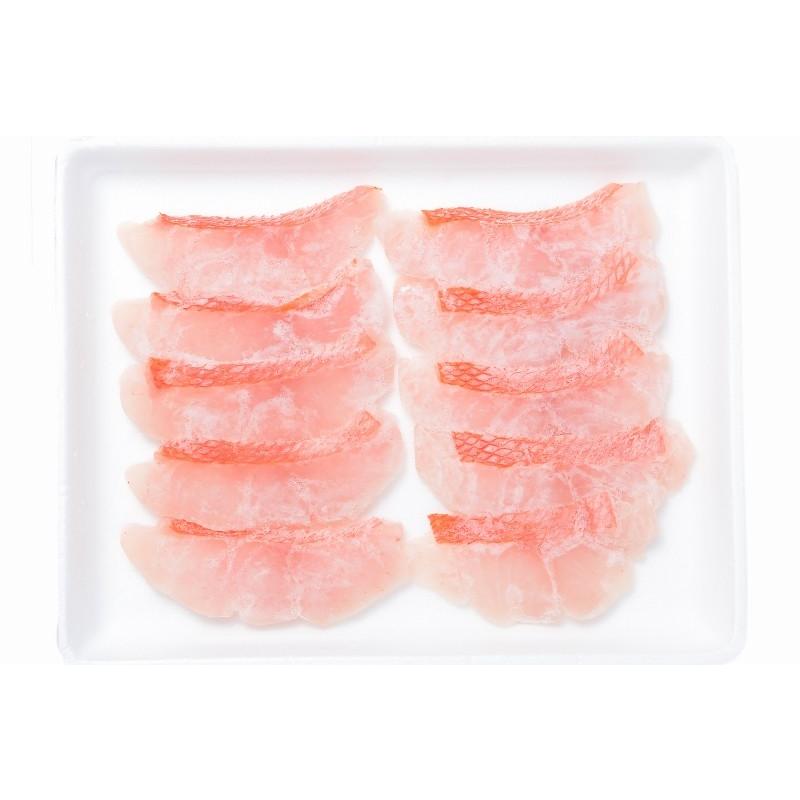 キンメダイ きんめだい 金目鯛 湯引き スライス 10枚入り 冷凍 お刺身 生食用 国産 天然 金目鯛 切り身 しゃぶしゃぶ Kinme Slice 1p Sf うに カニ まぐろなら築地の王様 通販 Yahoo ショッピング