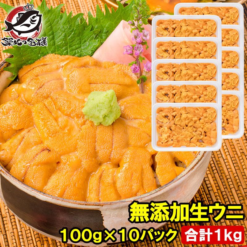 生ウニ 生うに 冷凍 無添加 天然 1kg 100g×10パック ウニ うに 雲丹