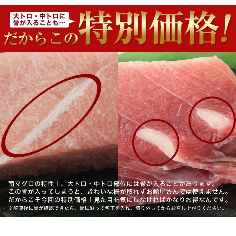 マグロ 鮪 まぐろ 天然南マグロ (インドマグロ) 大トロ・中トロ・赤身 合計500g 鮨屋が使う上物をお届け！ 送料無料 ※冷凍【同梱不可】｜tsukijiichiba｜08