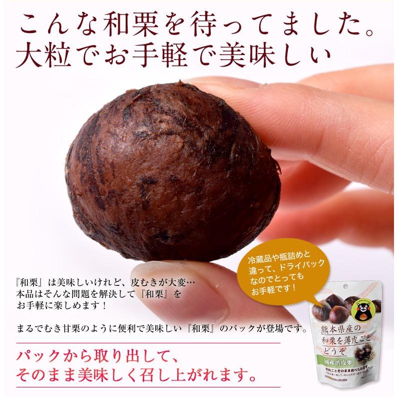 栗 甘栗 ムキ栗 熊本県産栗使用 「和栗むきました」 国産渋皮栗85g×10