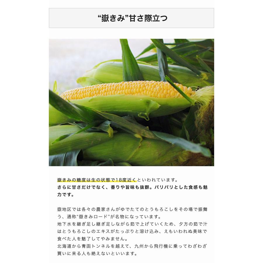 嶽きみ 青森県産 とうもろこし 約3kg （7〜13本） 無選別 産地箱 ※冷蔵
