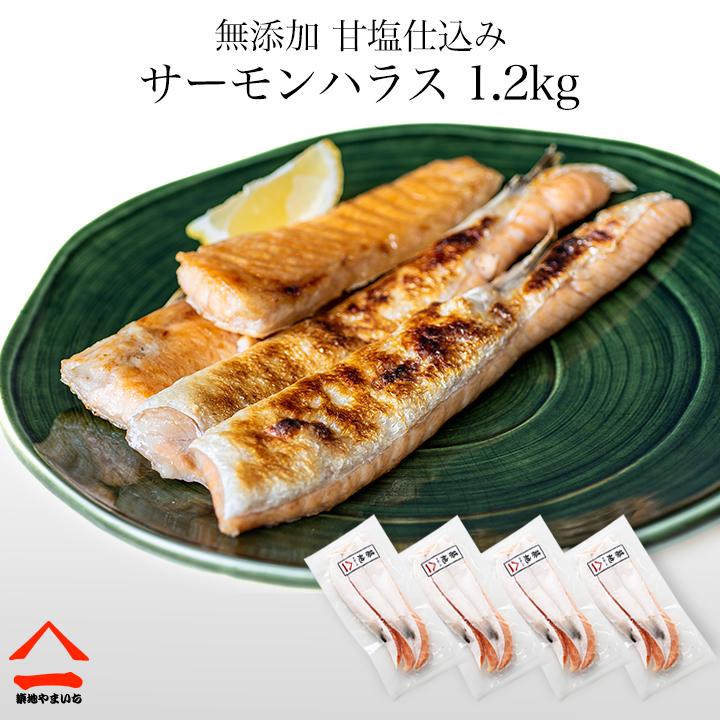 無添加 甘塩仕込み サーモンハラス 1.2kg （300gx4） 鮭はらす ハラス はらす | 