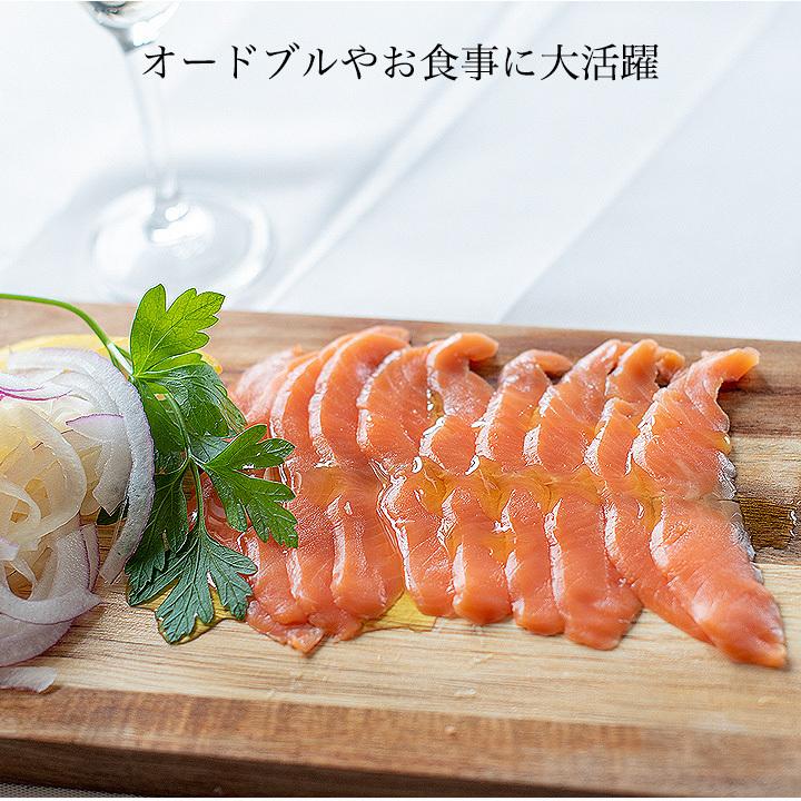 送料無料 2個で1,000円OFFクーポンあり! スモークサーモン 50g×20パック(1000g)小分け 国内加工 トラウト お得用 ギフト|tsukijiyamaichi|06