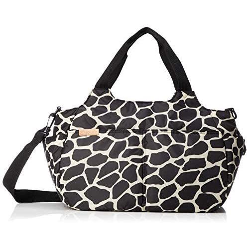 ハンナフラ マザーズバッグ トートバッグ 2wayマシュマロトートバッグ ファスナー付 軽量 月乃商店の ハンナフラ マザーズバッグ 大容量 Size ふわふわの肌触り ジラフブラック Tsuki Wjav4cb047 Free 月乃商店 ふわふわの肌触り ジラフブラック