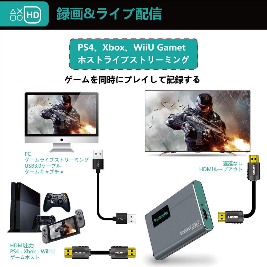 キャプチャーボード Switch Ps4 Ps3 Xbox Wii U ゲームライブ録画 配信用 Usb 3 0 1080p 60fps H スマホ Pc用tvチューナー Www Arrowspeedline Com Vn