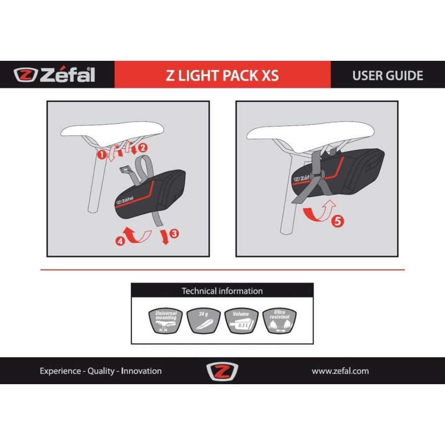 ゼファール(Zefal) サドルバック Z LIGHT PACK XS 704-002 ブラック 自転車  :20210223225314-00375:つきのわ堂 - 通販 - Yahoo!ショッピング