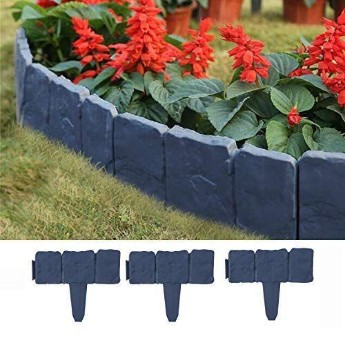 Ybaymy 花壇フェンス ガーデン プラスチック フェンス 花壇の柵30枚セット ガーデニングレンガ ガーデンエッジ 柵 庭 石の外観 園 つきのわ堂 通販 Yahoo ショッピング