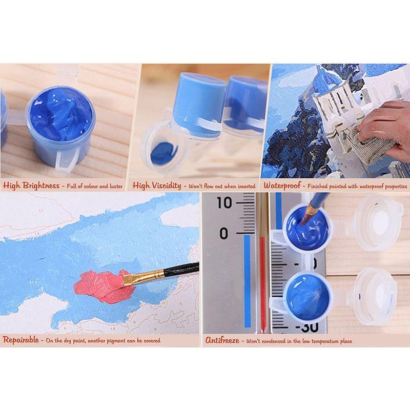 タイムセール Diy 数字油絵 キャンバスの油絵 大人の子供のためのギフト 数字キットでペイント ホームデコレーション ボラカイ島 40 50 Cm Balance Life Gr