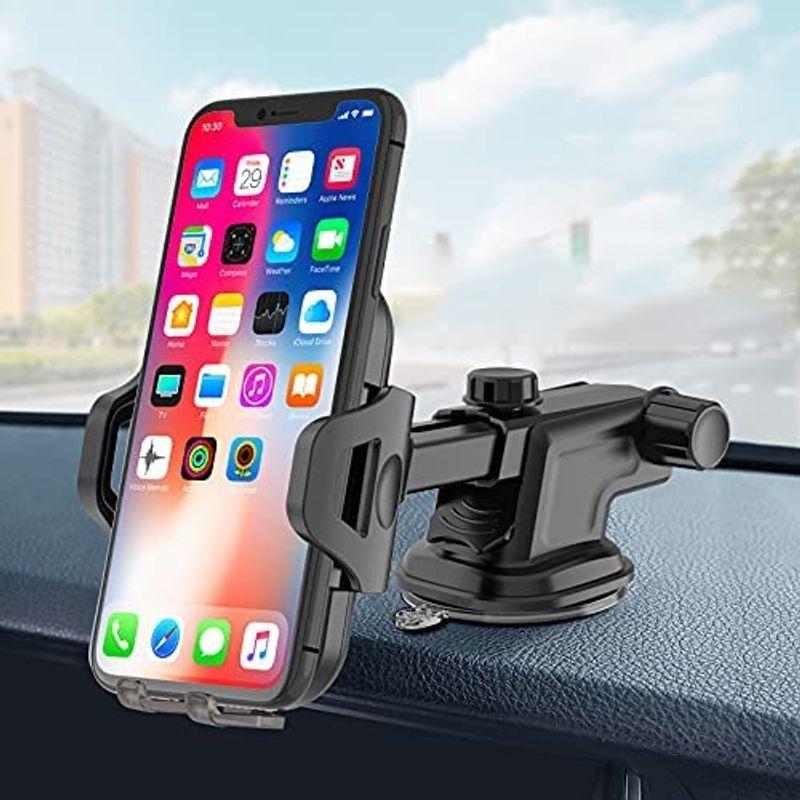 車載ホルダー 粘着ゲル吸盤 国産品 スマホスタンド 車 携帯ホルダー 全機種対応のスマホホルダー 車用 スマホ 伸縮アーム 片 スマホワンタッチ