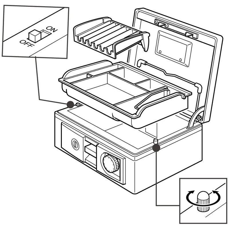 お気に入 コクヨ 手提げ金庫 ダイヤル鍵 ブザー付 B5 グレーcb B12m Discoversvg Com