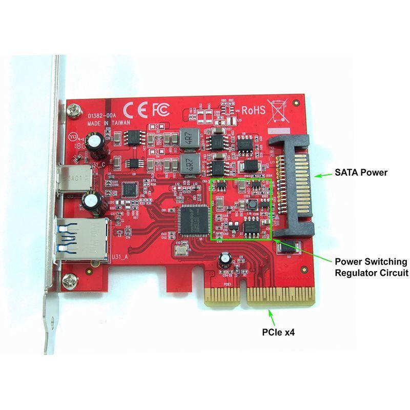Ableconn PU31-AC-2 USB 3.1 Gen 2 (10 Gbps) タイプC & タイプA PCI Express (PC｜tsukinowado｜03