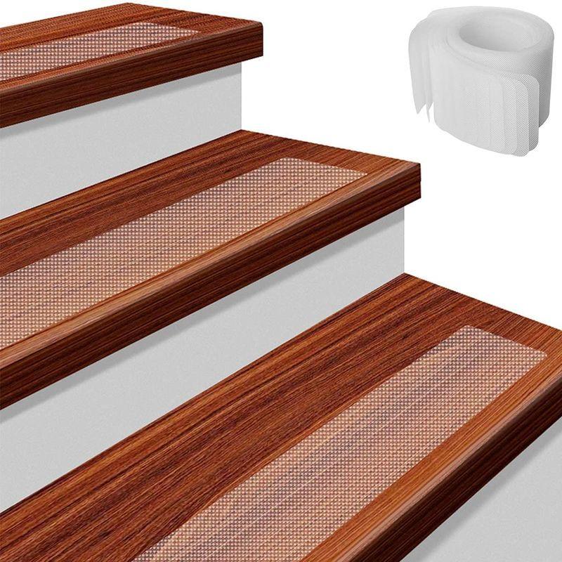 人気の春夏 Leweet 階段 滑り止めテープ スリップ防止マット 階段すべり止めマット 転倒防止 15枚入り Peva製 透明シール 強粘着力 Cisama Sc Gov Br