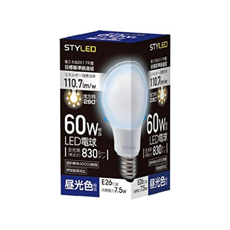 スタイルド LED電球 口金直径26mm 60W形相当 830ルーメン 昼光色 全方向 全配光タイプ 密閉器具対応 SDA60TD1 bNwMjY77wB, 照明、電球 - sliming.in スタイルド LED電球 口金直径26mm 60W形相当 830ルーメン 昼光色 全方向 全配光タイプ 密閉器具対応 SDA60TD1 bNwMjY77wB, 照明、電球 - sliming.in