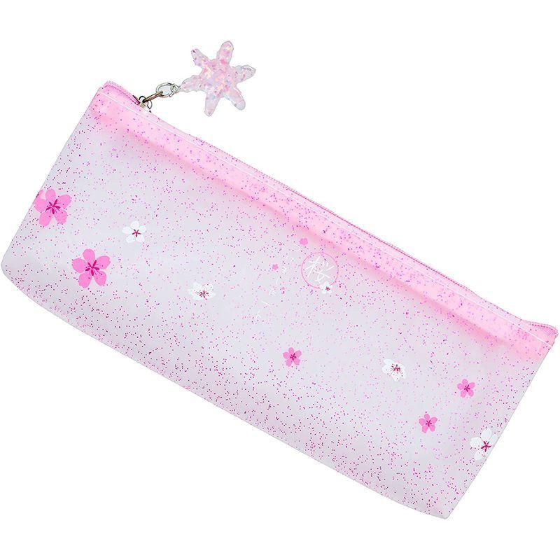 Sparkle 桜柄 ペンケース クリア 透明 かわいい 女の子 筆箱 韓国 おしゃれ 小学生 中学生 高校生 大人女子 桜 つきのわ堂 通販 Yahoo ショッピング