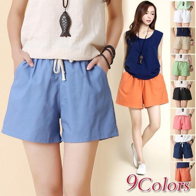 ゆったりショートパンツ レディース 夏 短パン ショーパン レディース パンツ Bott0003 月島 通販 Yahoo ショッピング