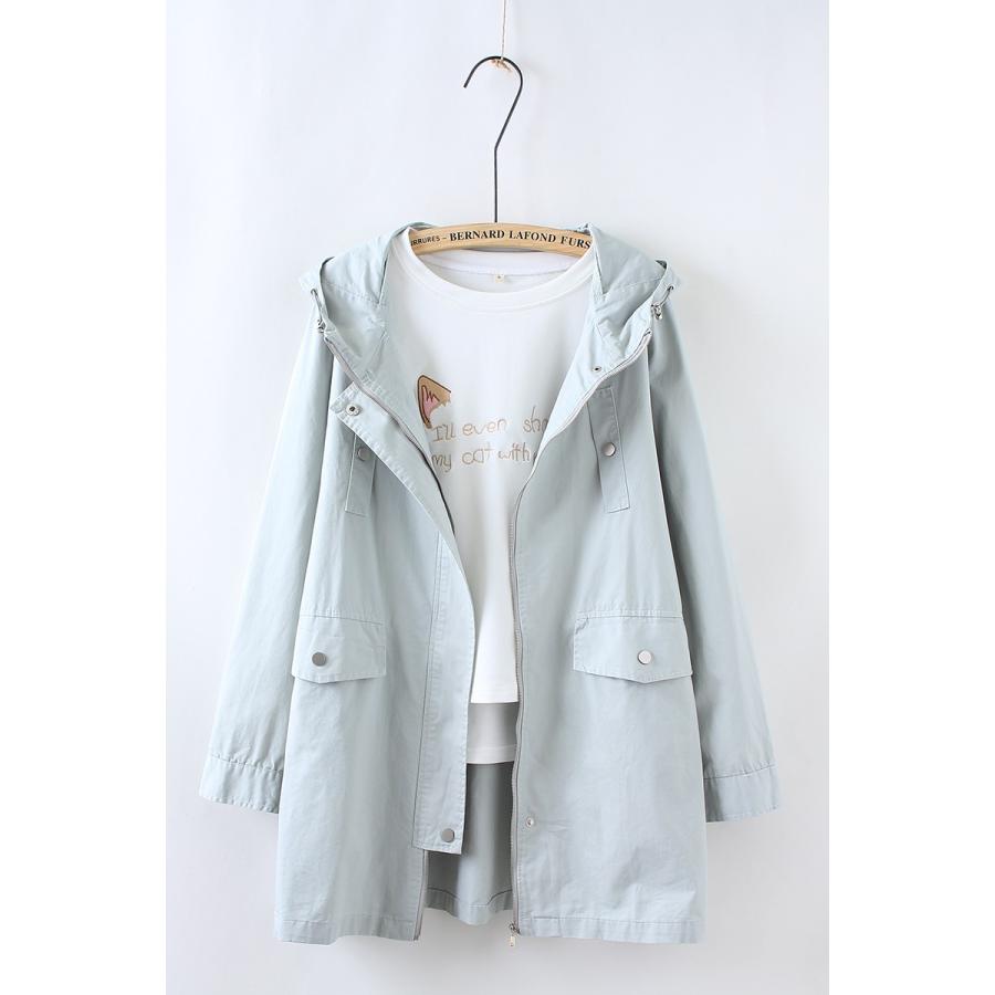 スプリングコート ミリタリーコート モッズコート レディース コート フード付き 春用 薄手 軽量 Out0123 月島 通販 Yahoo ショッピング