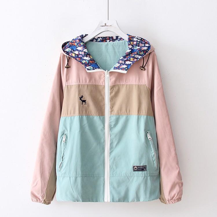 パーカー スプリングコート レディース ジャケット かわいい フェミニン ピンク パステルカラー Out0167 月島 通販 Yahoo ショッピング