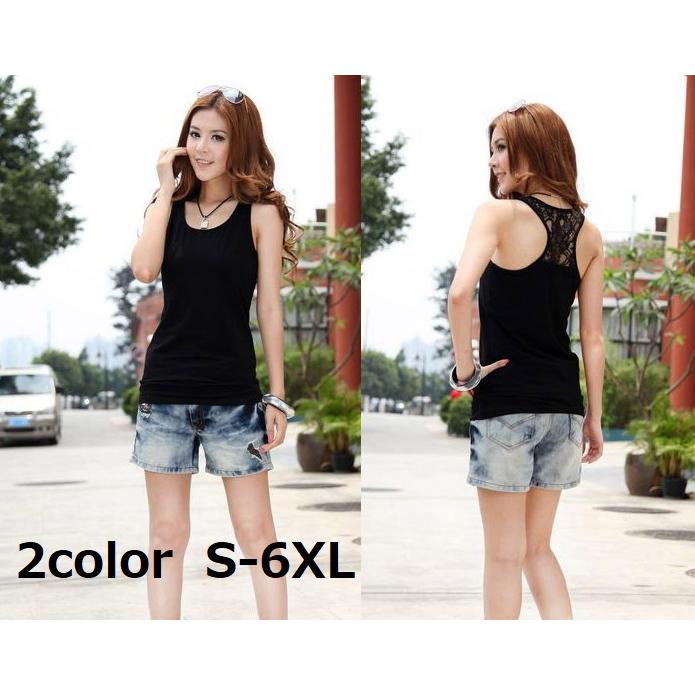 タンクトップ トップス インナー レース 花柄 背中レース 大きいサイズ 透け感 シースルー 無地 Tak0722 月島 通販 Yahoo ショッピング