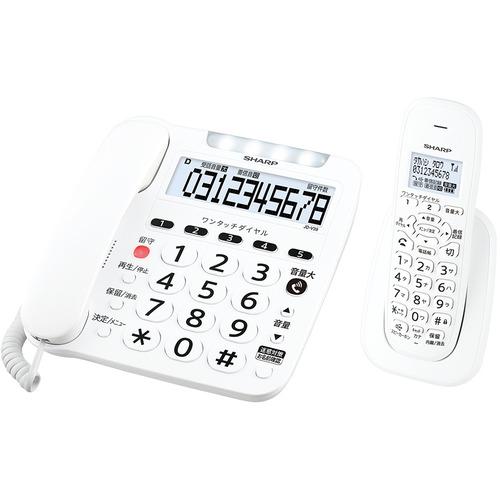 SHARP シャープ 電話機 コードレス 子機1台付き JD-V39CL ホワイト系の商品画像（Yahoo!ショッピング）
