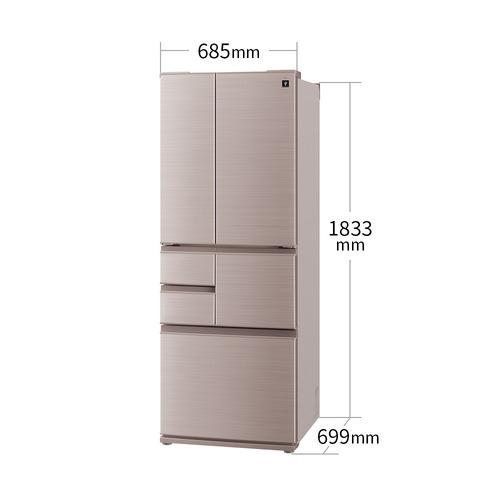無料長期保証】シャープ 冷蔵庫 502L 観音開き 6ドア 幅68.5cm
