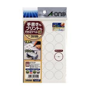 エーワン 26105 手書きもプリントもできるラベル ( はがきサイズ ／ 丸