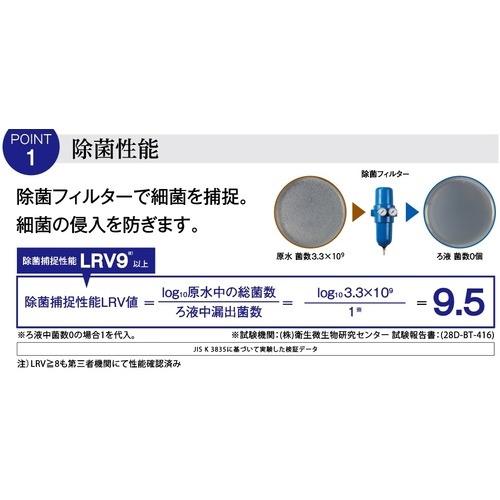 前田シェルエアフィルター 抗菌・除菌3in1マルチ・ドライフィルターRc1/2インチ T-107A-1000-ABの画像