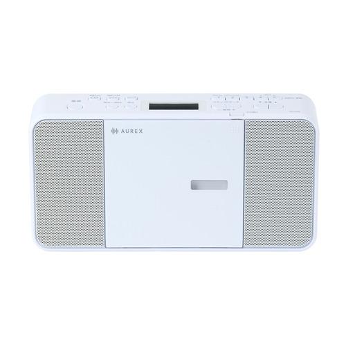 東芝 AX-C250(W) CDラジオ AUREX ワイドFM対応 スリープタイマー機能