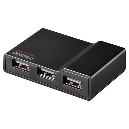 バッファロー BSH4A11BK USB2.0TV／PC対応セルフパワー 4ポートハブ ブラック｜tsukumo-y2