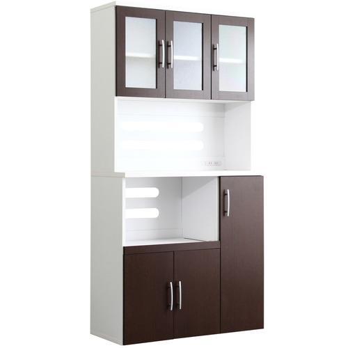 ホームテイスト PST-1890--NA---LF2 ツートン食器棚【パスタキッチンボード】(幅90cm×高さ180cmタイプ) ナチュラル_2