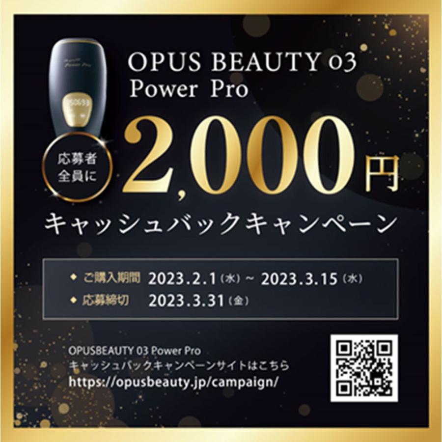 アンドワン OBPP03BK OPUSBEAUTY 03 POWERPRO フラッシュ式光脱毛器 