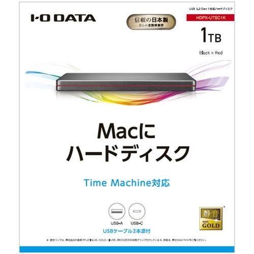 アイ・オー・データ機器 HDPXUTSC1K ポータブルHDD 1TB ブラック