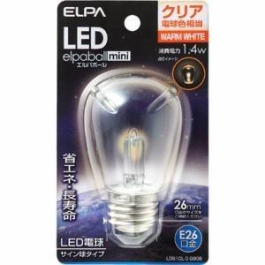 高価値 エルパ ELPA LED電球 LDS1CL-G-G906  「エルパボールミニ」(サイン球形／電球色相当・口金E26) LED電球、LED蛍光灯