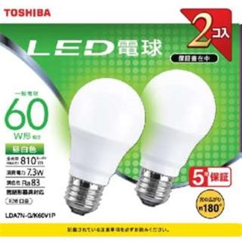 東芝 LDA7N-G／K60V1P LED電球 昼白色 E26｜tsukumo-y2