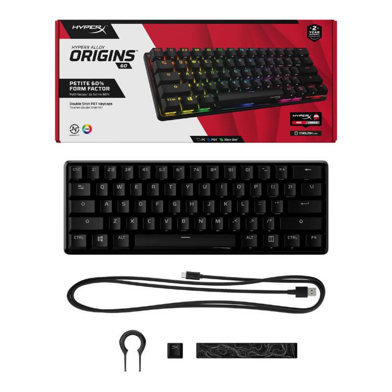 HyperX Alloy Origins 60 - US Layout　[HKBO1S-RB-US/G / 4P5N4AA#ABA] 有線 英語配列60%サイズ メカニカル赤軸 RGBバックライト ゲーミングキーボード｜tsukumo-y｜05