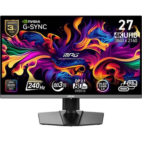 MPG 272URX QD-OLED 26.5インチ 4K ゲーミングモニター 240Hz 0.03ms
