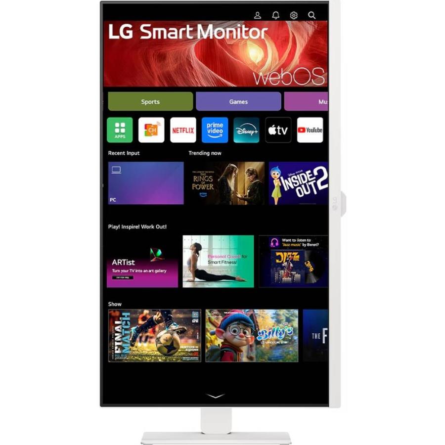 LG Smart Monitor 27U730SA-W 27インチ 4K WebOS搭載 IPSパネル