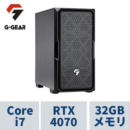 ゲーミングPC G-GEAR GE7JC-242B/SP2__ Corei7 /RTX4070 /32GBメモリ 