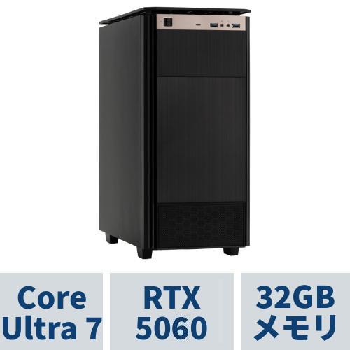 自作PC750W電源G.SKILL32Gメモリ搭載デスクトップPC HDD1TB クリエイターPC WA7J-C257B/NT1 CoreUltra7 /RTX5060 /32GBメモリ /1TB